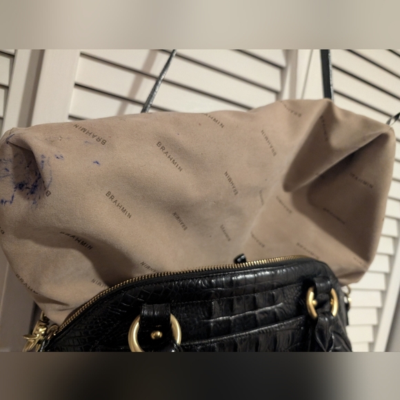 Brahmin Louise Rose Satchel in Black - Picture 16 of 16